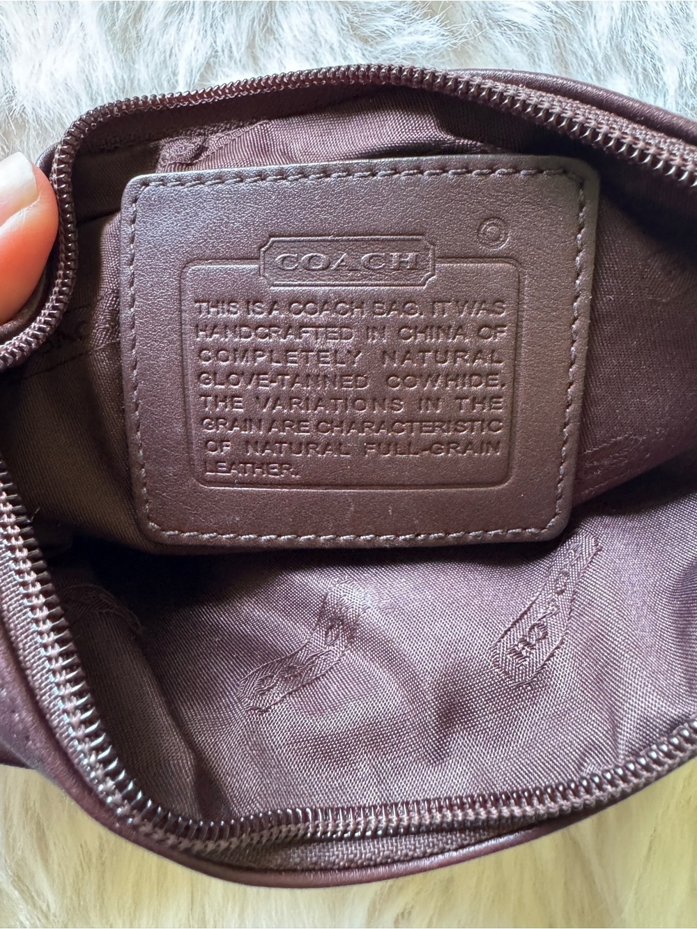 Coach Dark Brown Leather Turnlock Wristlet - Picture 3 of 14